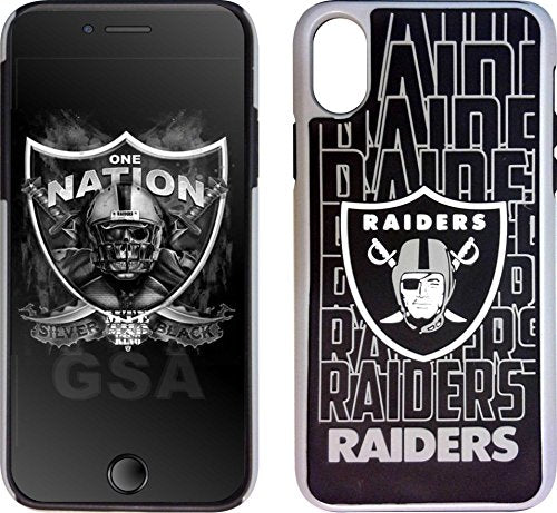 FOCO NFL Las Vegas Raiders Hybrid Repeat Case for iPhone X & XS (5.8")