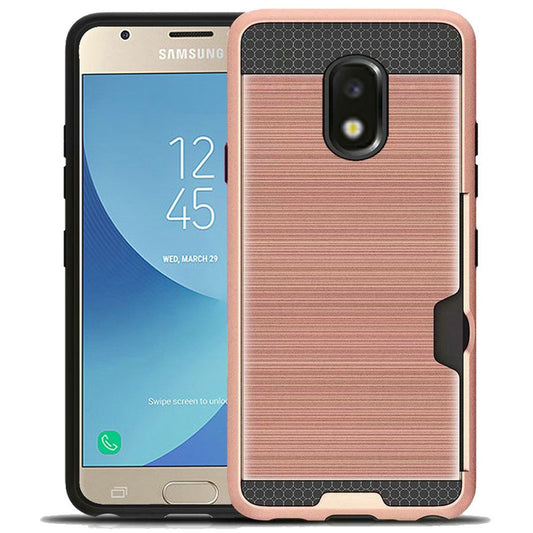 GSA Brushed Hybrid Case For Samsung Galaxy J3 (2018), J337, Rose Gold