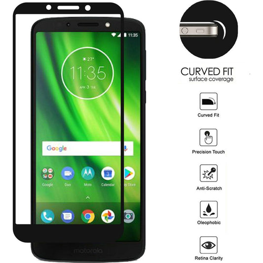 GSA Black Edged Tempered Glass For Motorola Moto G6 Play - Clear/Black