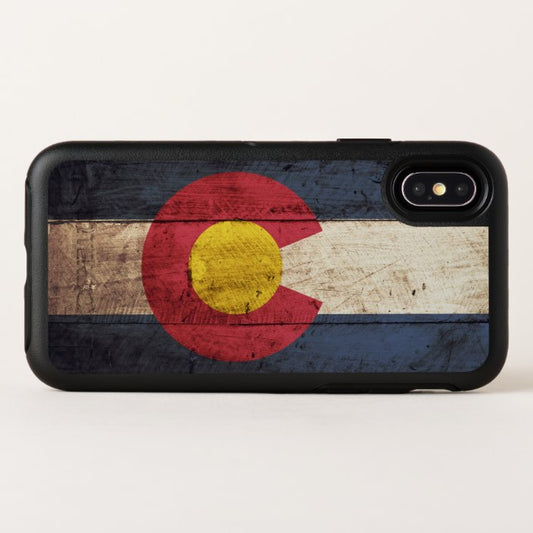 GSA Colorado Flag Wood Grain Candy Case For iPhone X, XS (5.8")