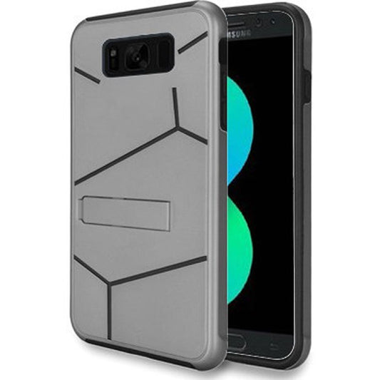 GSA Helix Hybrid Kickstand Case For Samsung Galaxy S8 Plus - Gray Black