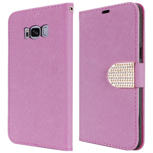 GSA Folio Flip Leather Wallet Case For Samsung S8 Plus - Lilac