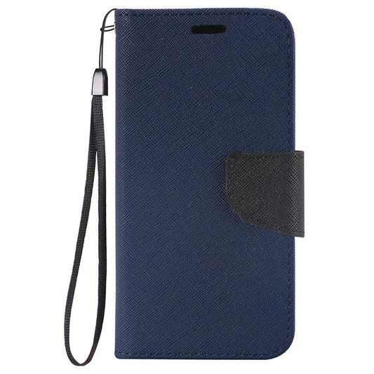 GSA Two-Tone Flip Wallet Case For Samsung Galaxy S8 Plus - Dark Blue/Black