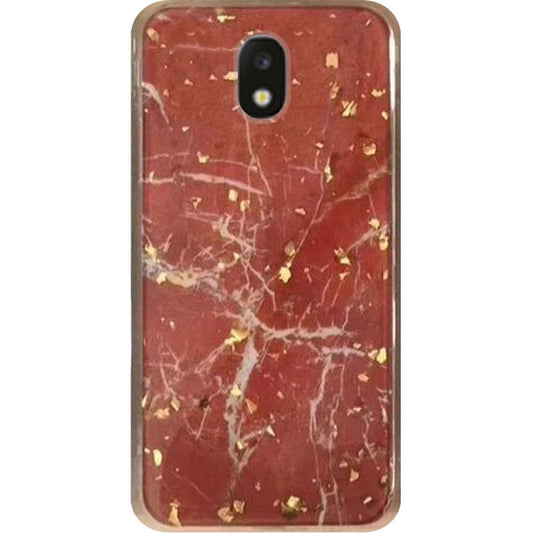 GSA Frozen Glitter Marble Candy Case For Samsung Galaxy J3 (2018), J337, J3 Star, J3 Achieve & Express Red