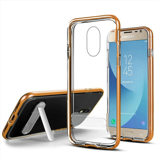 GSA Vitreous Candy Kickstand Case For Samsung Galaxy J3 (2018)/J337 - Clear/Gold