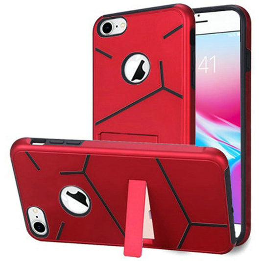 GSA Helix Hybrid Case For iPhone SE (2022-20), 8 & 7 (4.7") - Red & Black