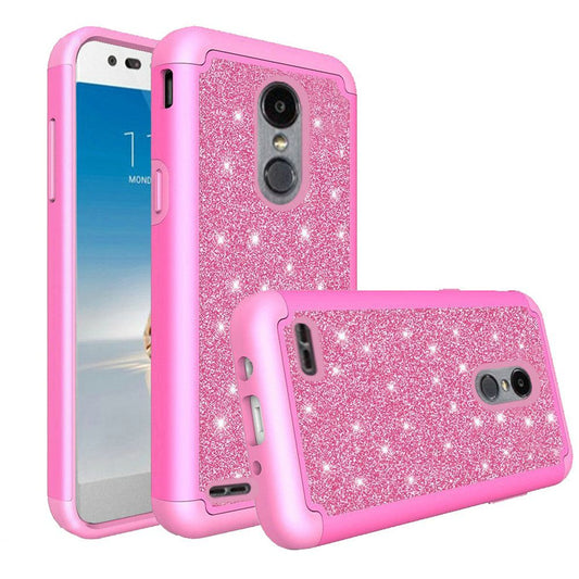 GSA Glitter Bling Diamond Case For LG (Aristo 2, 3, 2 Plus, 3 Plus), Tribute Dynasty Hot Pink