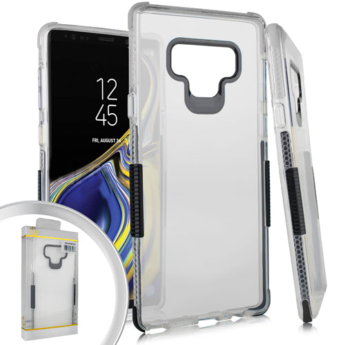 GSA Side Spine Hybrid Case for Samsung Galaxy Note 9 - Clear/White.Black