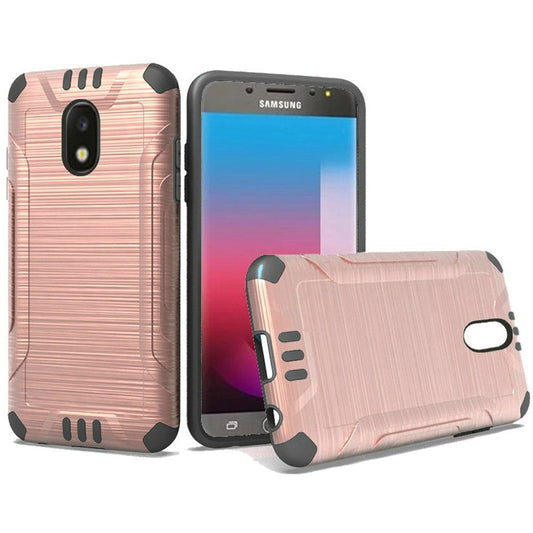 GSA Brushed Hybrid Case For Samsung Galaxy J7 (2018), J737 Rose Gold Black