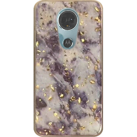 GSA Marble Glitter Case For Motorola Moto E5 Supra E5 Plus Purple