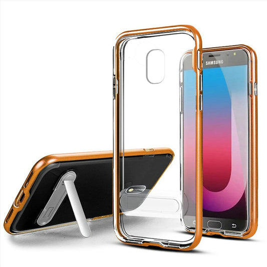 GSA Hybrid Kickstand Gold Case or Samsung Galaxy J7 (2018), J737, J7 Crown, J7 V 2018, Refine & Star Gold