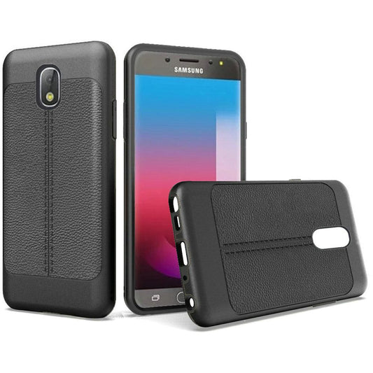 GSA Leather Design Hybrid Case For Samsung Galaxy J7 (2018)/J737 - Black