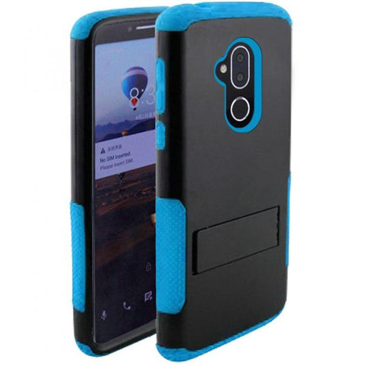 GSA Tough Rugged Kickstand Hybrid for Alcatel Folio 7 (2018) Black/Dark Blue