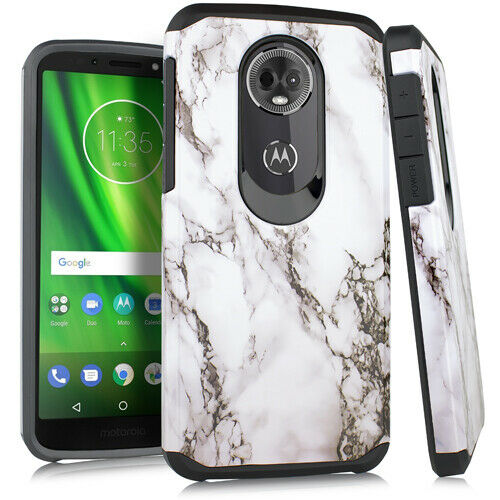 GSA Slim Case 2 Marble for Motorola Moto E5 Supra, E5 Plus White