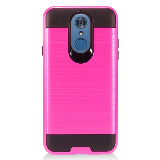 GSA Brushed Hybrid Case for LG Q7/Q7 Plus - Hot Pink/Black
