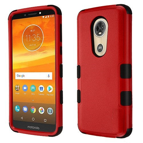 MyBat TUFF Hybrid For Motorola Moto E5 Plus & 5 Supra RED BLACK
