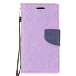GSA Denim Fabric Wallet for Motorola Moto E5 Plus Moto E5 Supra - Purple/Blue