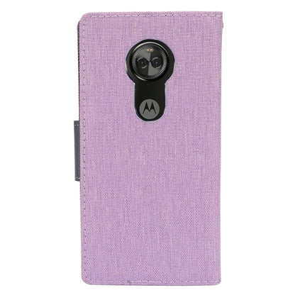 GSA Denim Fabric Wallet for Motorola Moto E5 Plus Moto E5 Supra - Purple/Blue
