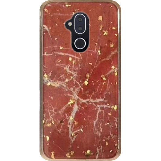 GSA Candy RED Case For Alcatel 7 Folio, Revvl 2 Plus MARBLE GLITTER