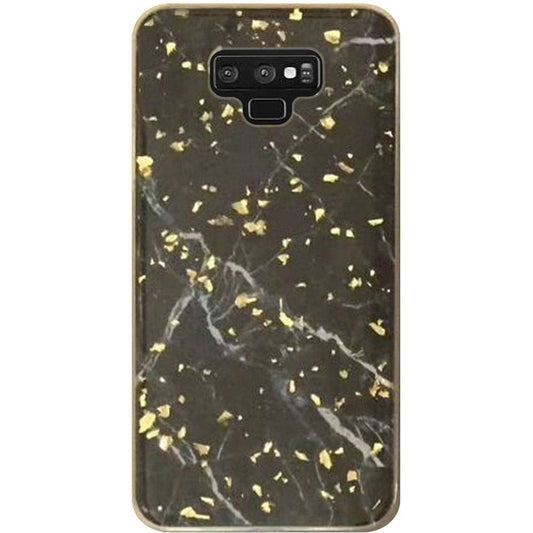 GSA Gold Flake Marble Case for Samsung Galaxy Note 9 - Black