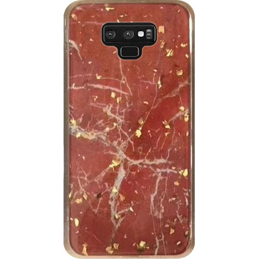 GSA Gold Flake Marble Case for Samsung Galaxy Note 9 - Red