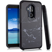 GSA Slim Case 2 Layers Marble Case For Alcatel 7 Folio Black
