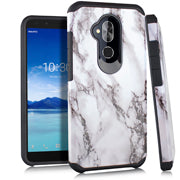 GSA Slim Astronaut Marble Hybrid Case For Alcatel 7 Folio - White
