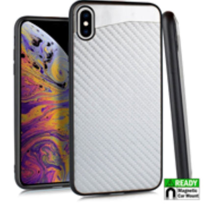 GSA Blade Carbon Fiber Candy Case For Apple iPhone XS Max (6.5") - Silver