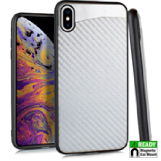 GSA Blade Carbon Fiber Candy Case For Apple iPhone XS Max (6.5") - Silver