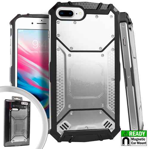 GSA Screw Metal Jacket Hybrid For iPhone 8+, 7+, 6+, 6S + (5.5") Silver