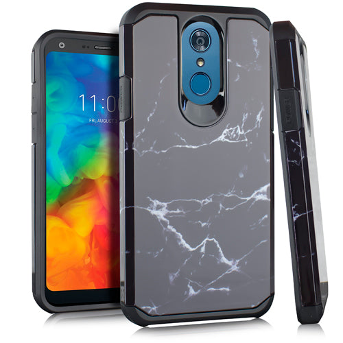 GSA Marble Hybrid Case for LG Q7 & Q7 Plus Q610MA (Black Marble)