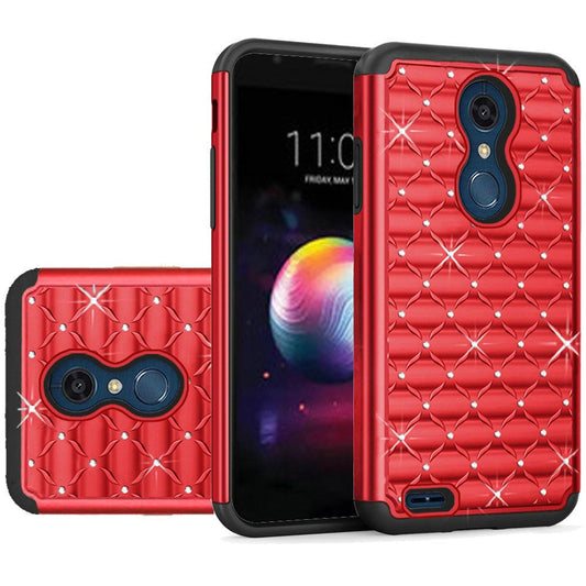 GSA Rhinestone Crystal Bling Hybrid Case for LG K30 LG K10 (2018) - Red