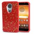 GSA Slim Hybrid Glitter Case For Motorola Moto E5 Supra E5 Plus - Red