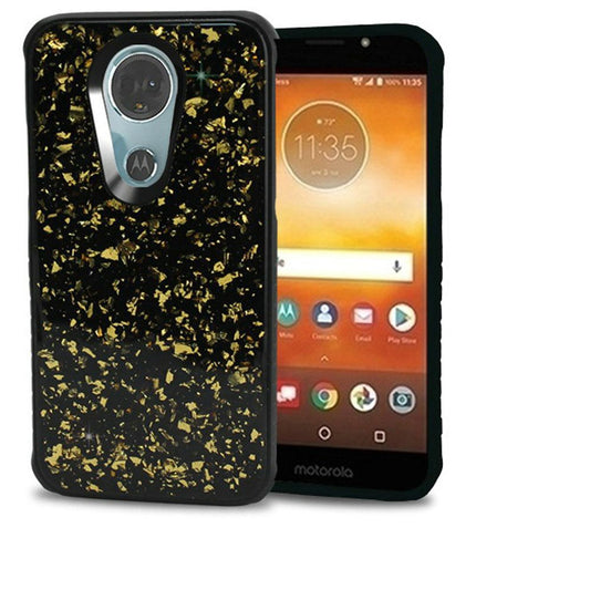GSA Frozen Gold Glitter Case For Motorola Moto E5, Supra E5 Plus, XT1924 - Black