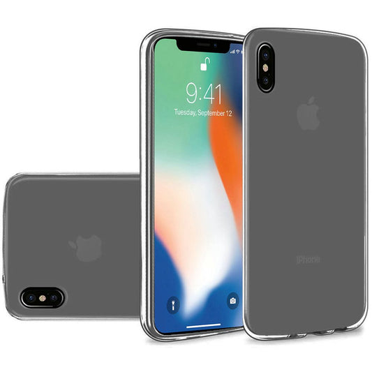 GSA Crystal Clear Slim Flexible Candy Case For iPhone XS Max (6.5") - Smoke