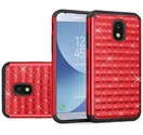 GSA Rhinestone Hybrid For Samsung Galaxy J7 (2018) J737 Red Black