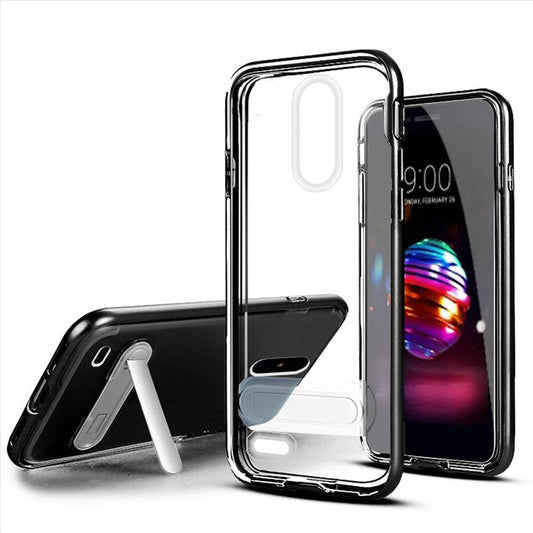GSA Clear Transparent Hybrid Magnetic Stand Black For LG K10 2018, Lg K30, Harmony 2