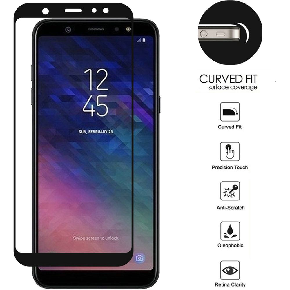 GSA Tempered Glass For Samsung Galaxy A6/A600 Black Boarder