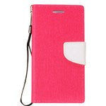 GSA Wallet Denim Flip Case For Motorola Moto G6 X T1925 - White/Pink