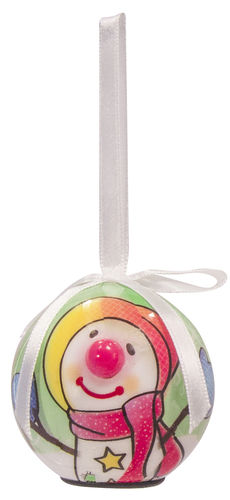 D&D Blinking Orange Snowman Christmas Ornament