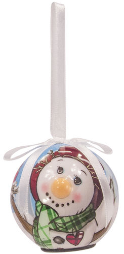 D&D Blinking Snowman Country Christmas Ornament