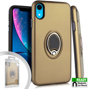 GSA Metallic Hybrid Case Ring Stand for Apple iPhone XR (6.1") - Gold