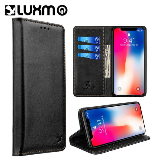 GSA Detachable Magnetic Leather Wallet For iPhone XS Max (6.5") Black