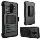 GSA Car Armor Hybrid Kickstand Case w/Holster for Samsung Galaxy A6 - Black