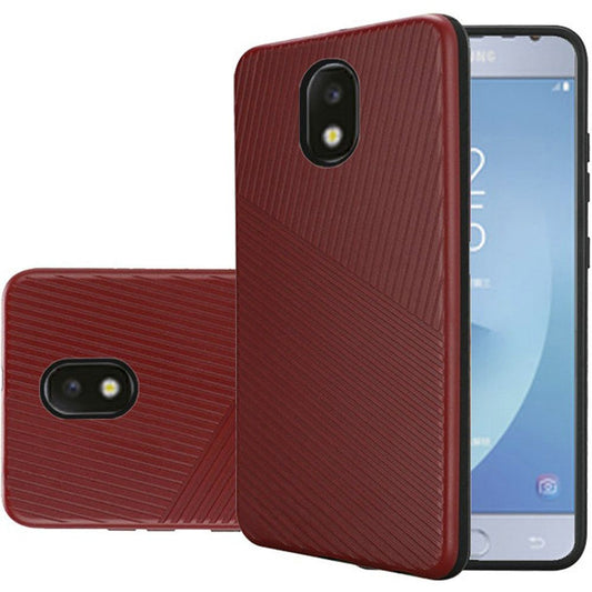 GSA Embossed Hybrid Case For Samsung Galaxy J7 (2018), J737 Red