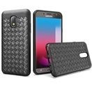 GSA Woven Textured Dual Hybrid Case For Samsung Galaxy J7 (2018), J737, J767 - Black