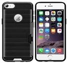 GSA Brushed Metal Hybrid Case w/CC Holder for iPhone 6 Plus/6s Plus - Black