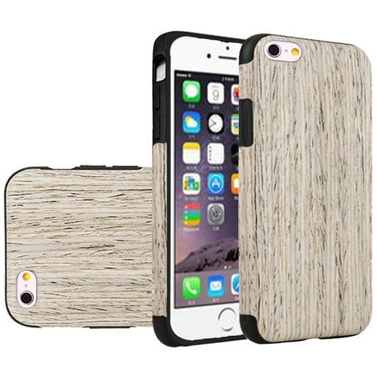 GSA Wood Grain Hybrid Case for iPhone 6 Plus, 6s Plus(5.5") Light Wood Grain