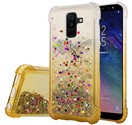 GSA Liquid Glitter Gradient Color Case for Samsung Galaxy A6 - Gold/Clear