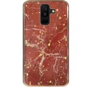 GSA Marble Glitter Case for Samsung Galaxy A6, A600 - Red/Gold